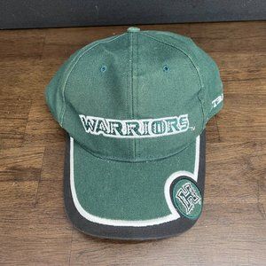 Hawaii Warriors Light up Logo Hat Cap Green & Black Adjustable‎ Back One Size